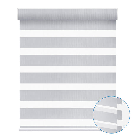 Smart Motorized 100% Blackout Zebra Shades 95mm Slate