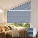 Smart Motorized Light Filtering Trapezoid Cellular Shades Eoza