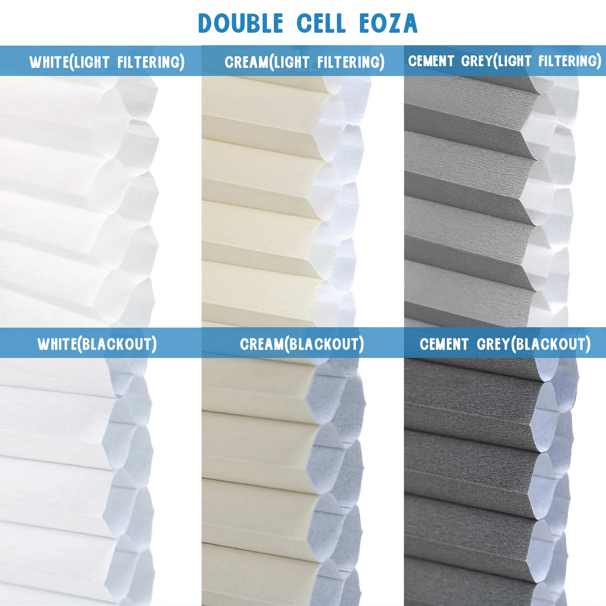 Double Cell Cellular Shade Swatch Samples