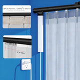 Motorized Linen Curtains with Drapery Rod – Designed Light in 50/70/100% Blackout