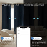 Motorized Linen Curtains with Drapery Rod – Designed Light in 50/70/100% Blackout