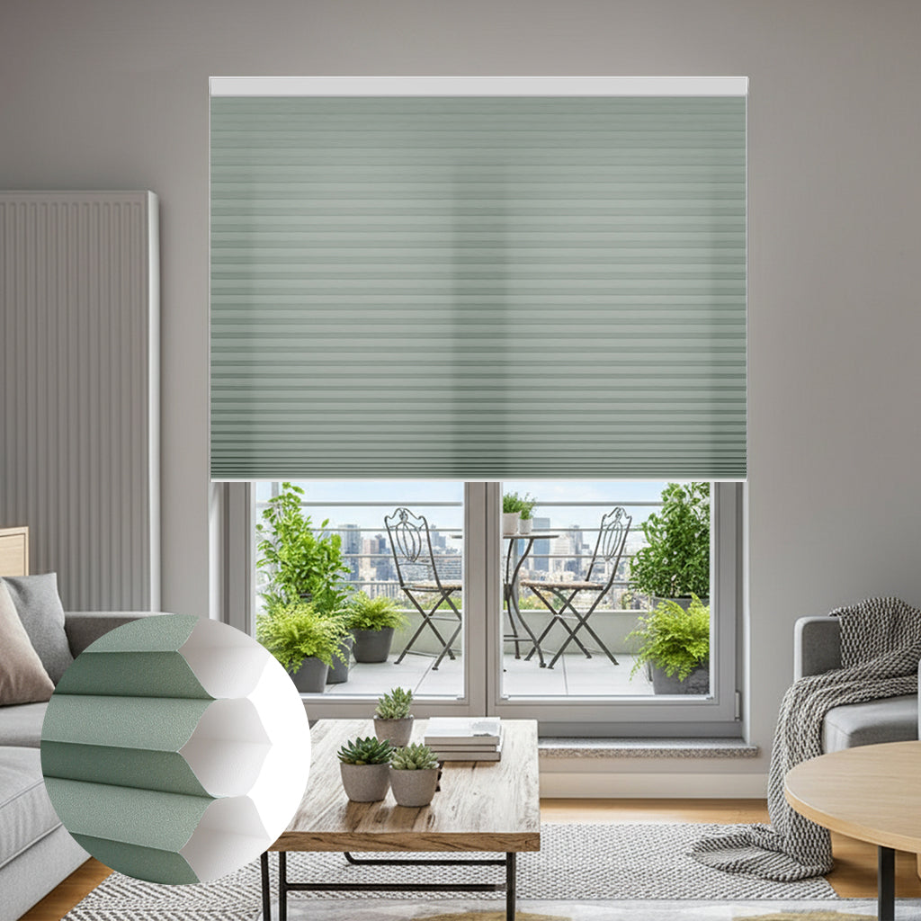 Smart Motorized Light Filtering Cellular Shades Solin