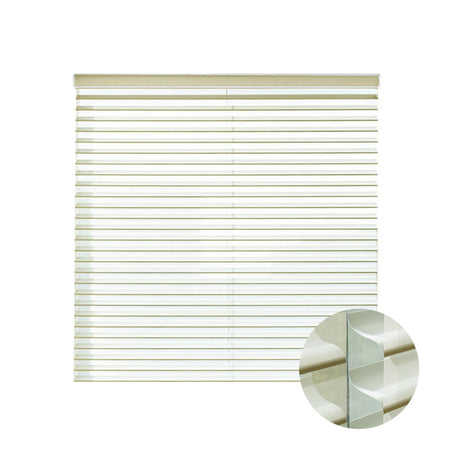 Smart Motorized Shangri-La Sheer Shades 85% Blackout